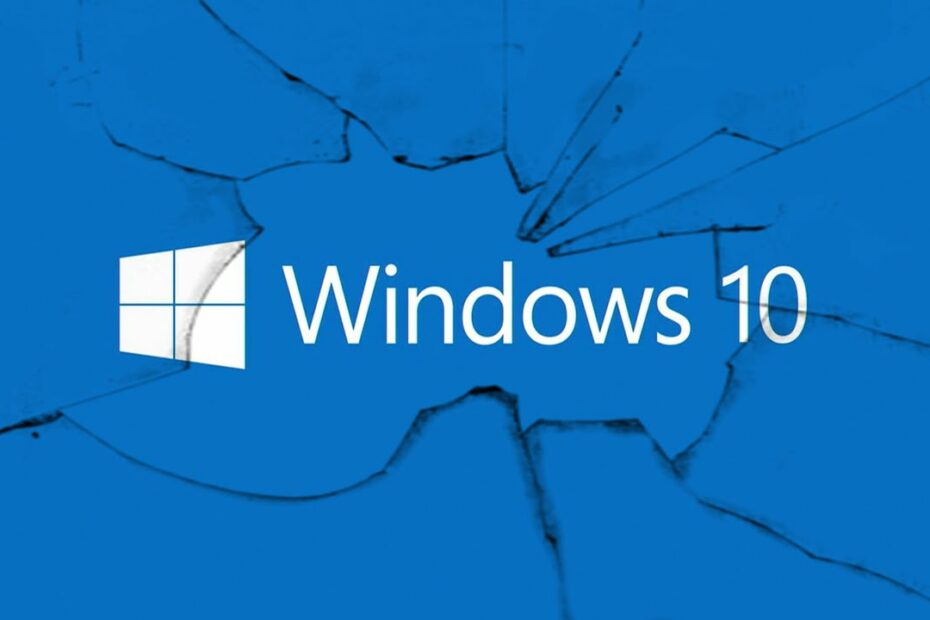 broken windows 10 illustration